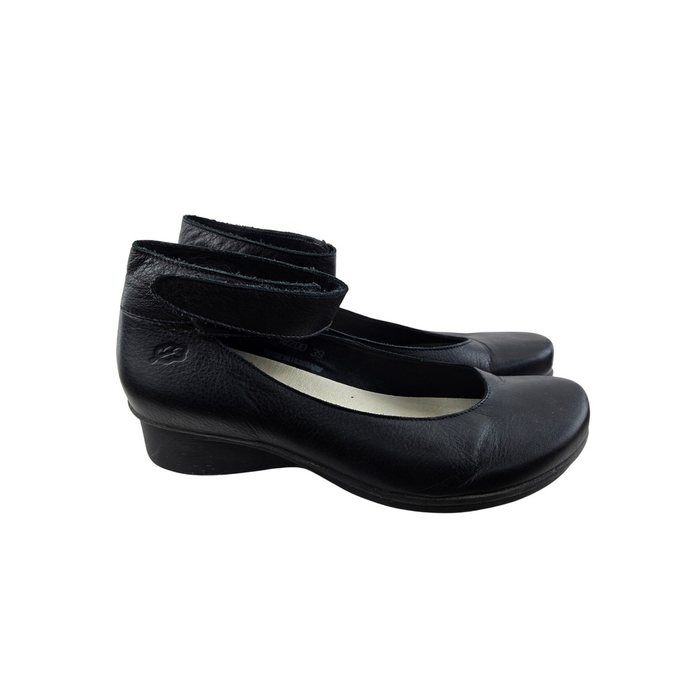 Loints of Holland Sydney Charlotte Black Leather Mary Janes Size 39 8.5 US